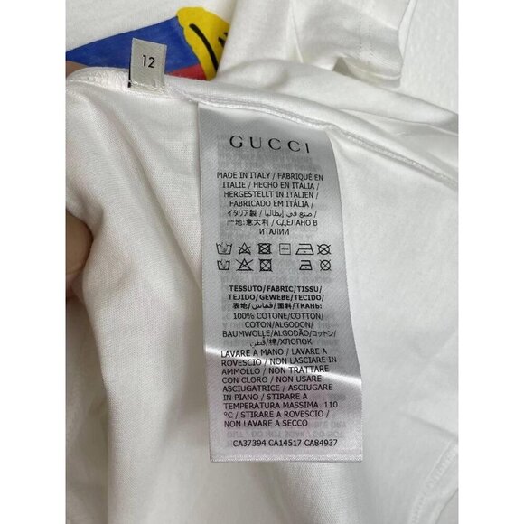 NWT Gucci Kids strawberry print T-shirt in white Size 12 - Picture 6 of 9
